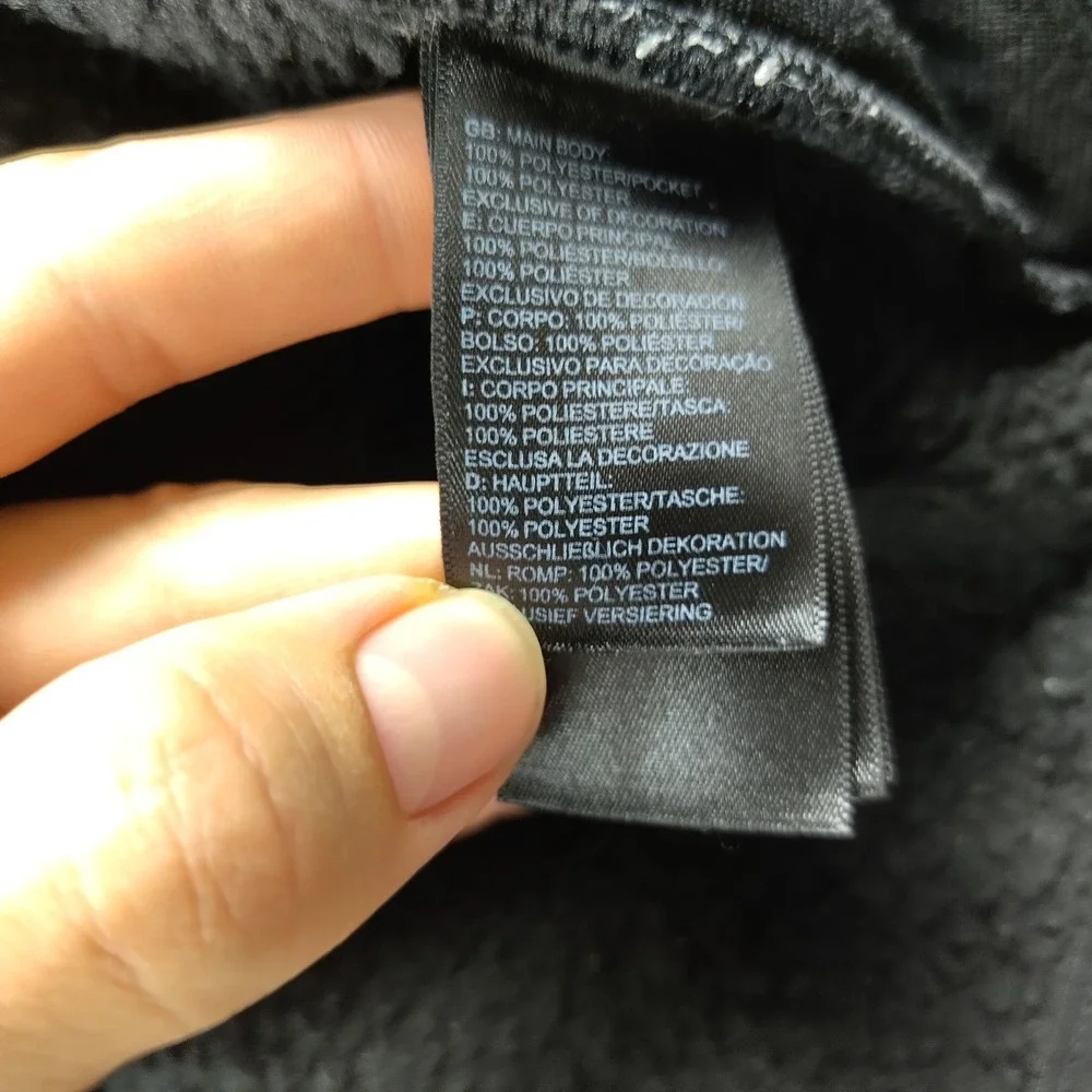 The North Face Dunraven Sherpa Fleece Jacket Mens XXL Full Zip Black